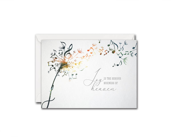 Inspiring Music Quote Letter J Symbol Joy is the serious business of heaven