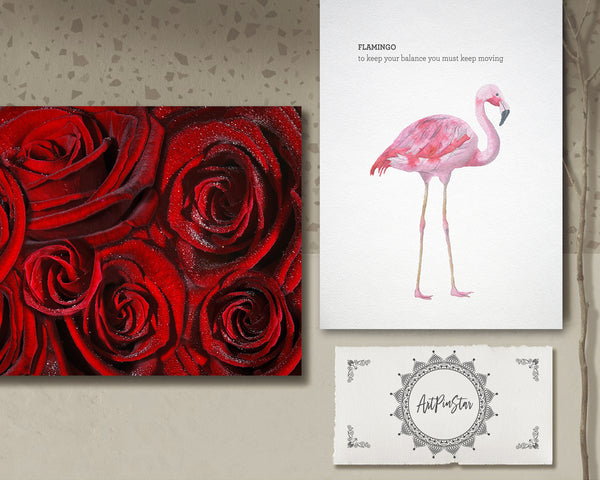 Roses Flower Photo Art Customized Gift Cards