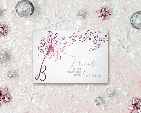 Inspiring Music Quote Letter B Symbol Best friends on earth, make the best angels in heaven