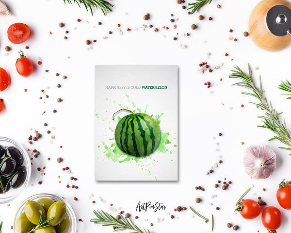 Happyness is cold watermelon Food Customized Gift Cards