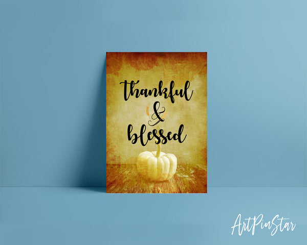 Thankful & Blessed Bible Verse Customized Greeting Card