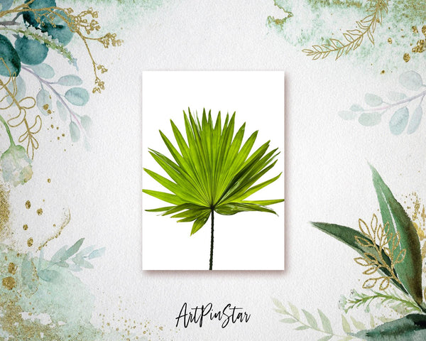 Green Palm Leaf Watercolor Botanical Garden Customized Greeting Card