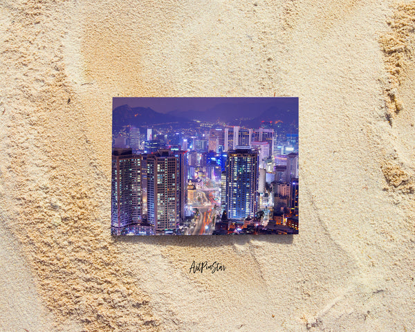 Gangnam District, Seoul, South Korea Landscape Custom Greeting Cards