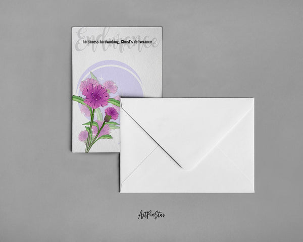 Thistle Flower Meanings Symbolism Customized Gift Cards