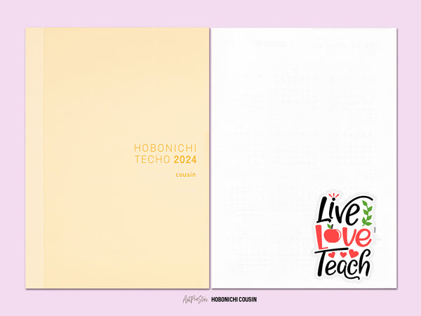 Live Love Teach Vinyl Die Cut Sticker, 1.85" x 2.75"