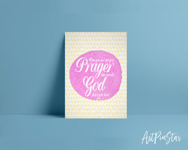 When you can't put your prayer into words Bible Verse Customized Greeting Card