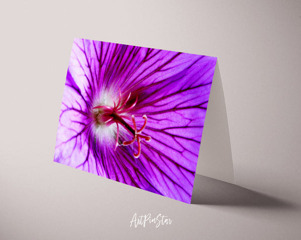 Cranesbill Geranium Flower Photo Art Customized Gift Cards