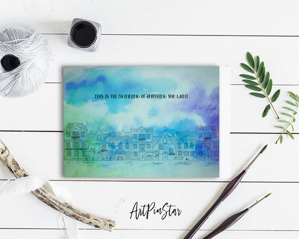 This is the beginning of anything you want New Year Customized Greeting Card