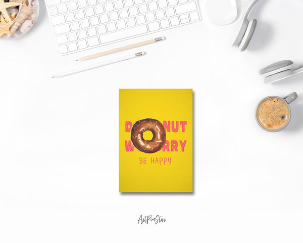 Donut Worry Be Happy Food Customized Gift Cards