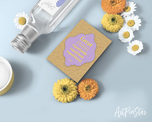 Great is the fortune of he who possesses a good bottle Positive Quote Customized Greeting Cards