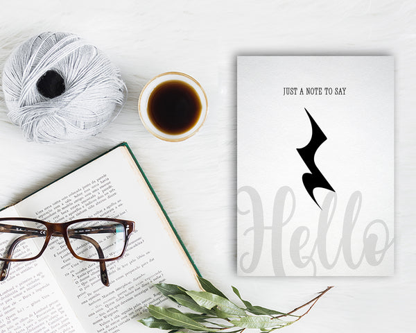 Just a note to say Hello Crotchet Rest Crotchet Rest Music Gift Ideas Customizable Greeting Card