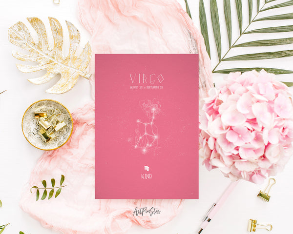 Astrology Virgo Prediction Yearly Horoscope Art Customized Gift Cards
