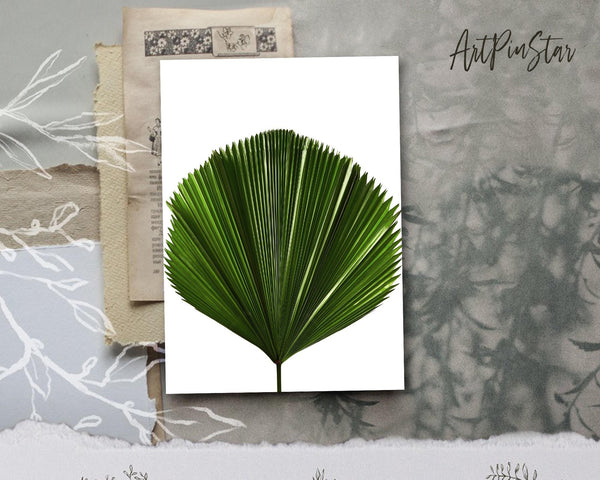 Licuala Grandis or Ruffled Fan Palm Leaf Botanical Garden Customized Greeting Card