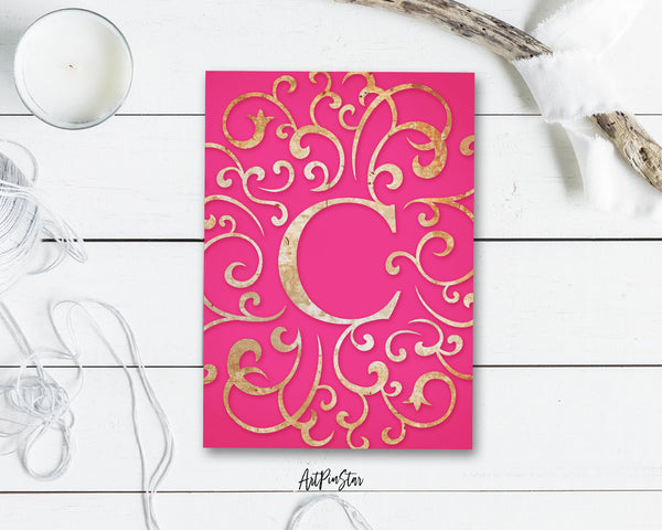 Alphabet Mandela Letter C Modern Monogram Note Cards