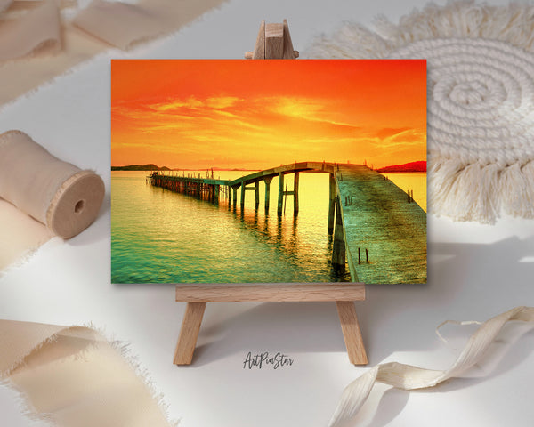 Panorama Sunset Landscape Custom Greeting Cards