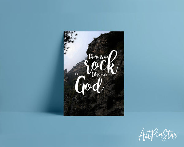 There is no rock like our God Bible Verse Customized Greeting Card