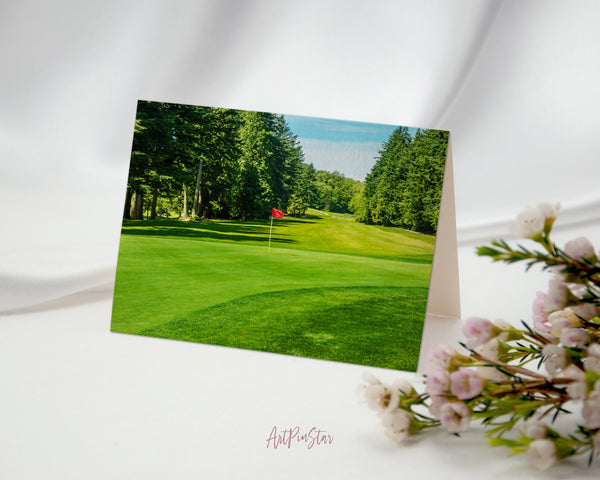 Vancouver Golf Course, Canada Landscape Custom Greeting Cards