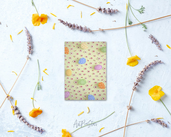 Easter Eggs Spring Flower Customized Greeting Card