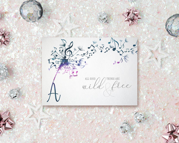 Inspiring Music Quote Letter A Symbol All good things are wild and free