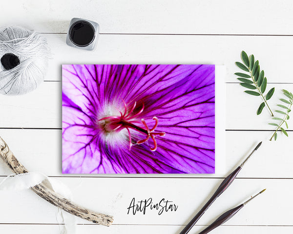 Cranesbill Geranium Flower Photo Art Customized Gift Cards