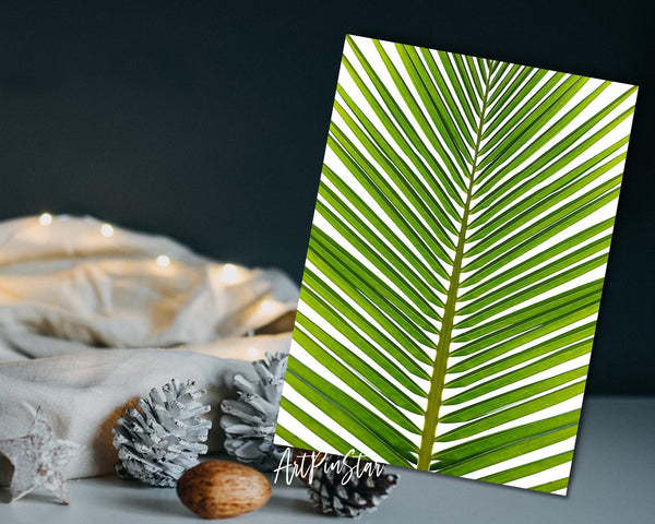 The Coconut Palm Leaves Watercolor Botanical Garden Customized Greeting Card
