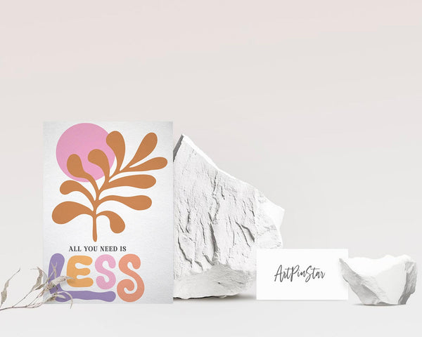 All you nedd is less Flower Quote Customized Gift Cards
