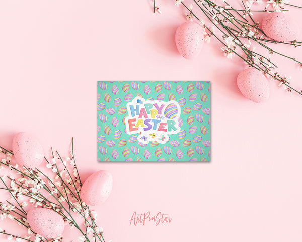 Happy Easter Eggs Customized Greeting Card