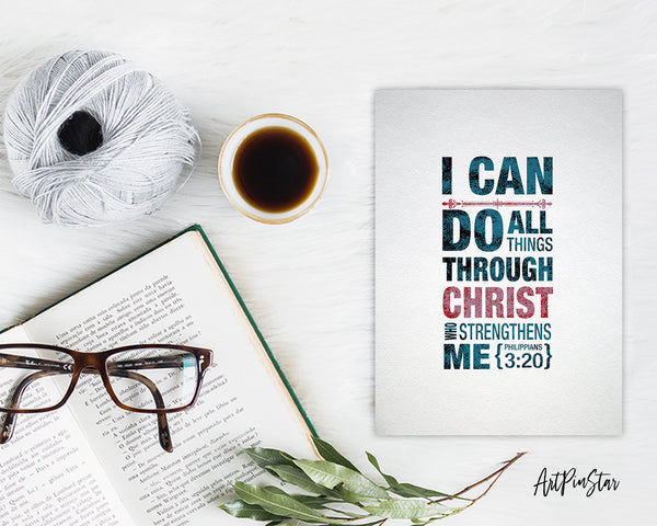 I can do all things through christ Philippians 3:20 Bible Verse Customized Greeting Card