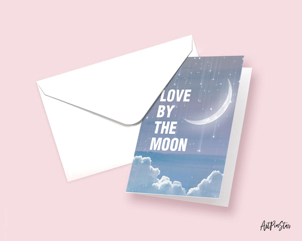 Love by the moon JT Jackson Quote Customized Greeting Cards