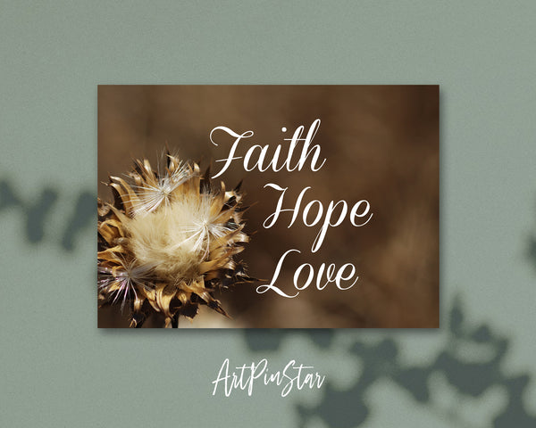 Faith Hope Love Bible Verse Customized Greeting Card