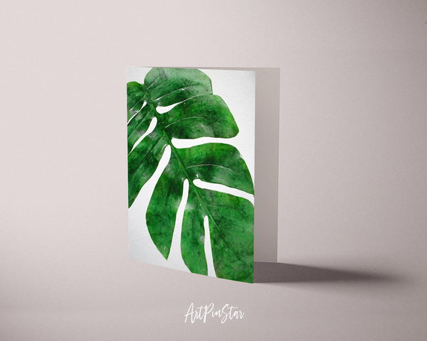 Tropical palm leaf Botanical Garden Customized Greeting Card