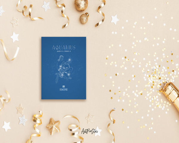Astrology Aquarius Prediction Yearly Horoscope Art Customized Gift Cards