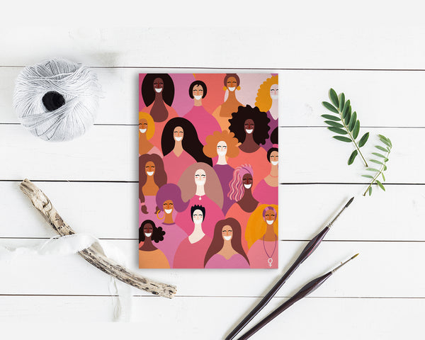 Girls Power Women Empowerment Customizable Greeting Card