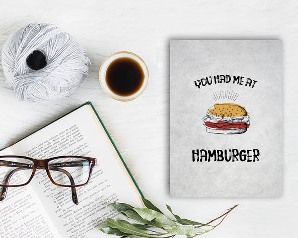You had me at Hamburger Food Customized Gift Cards