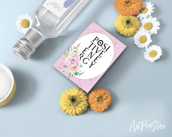 Positive Energy Happiness Quote Customized Greeting Cards