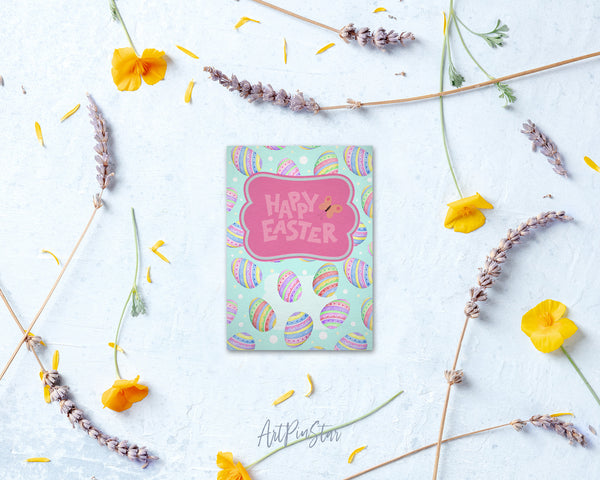 Happy Easter Eggs Customized Greeting Card
