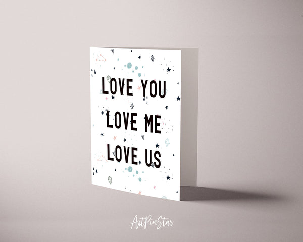 Love you love me love us Joan Jett Happiness Quote Customized Greeting Cards