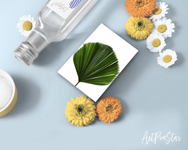 Licuala Grandis or Ruffled Fan Palm Leaf Botanical Garden Customized Greeting Card