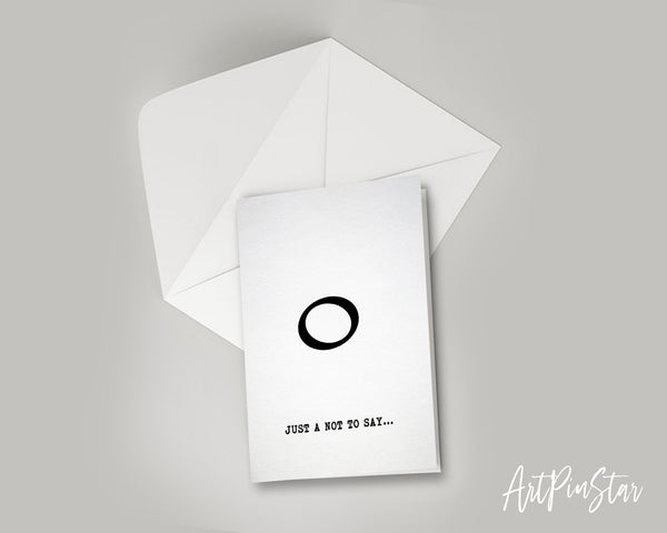 Just a little note to say Whole Note Whole Note Music Gift Ideas Customizable Greeting Card