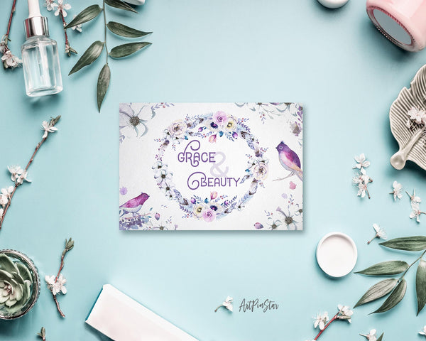 Grace & Beauty Flower Quote Customized Gift Cards