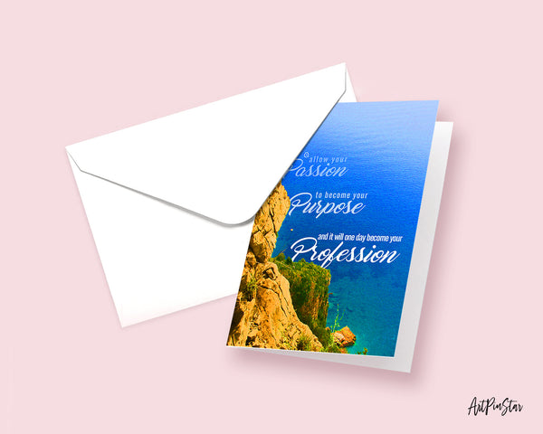 Allow your passion to become your purpose Gabrielle Bernstein Inspirational Customized Greeting Card