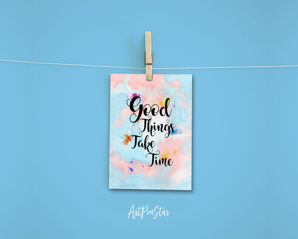 Good things take time Robin Sharma Powerful Quote Customized Greeting Cards