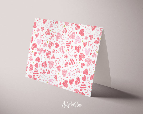 Valentine's Day Lovely Romantic Hearts Customized Greeting Card