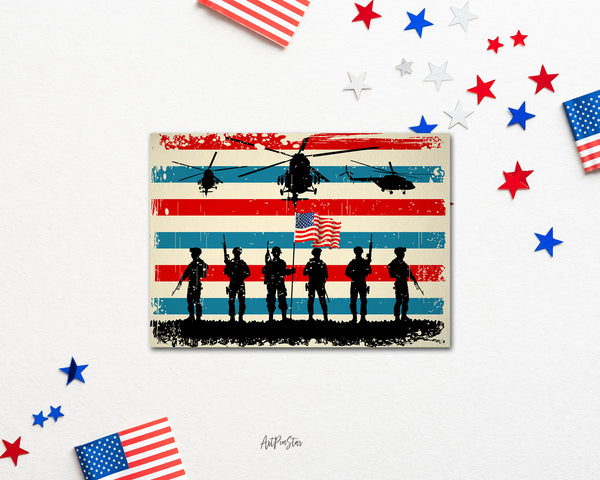 American Soldier Flag Custom Holiday Greeting Cards