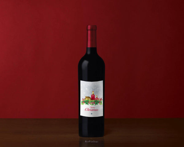 Merry Christmas Holiday Customizable Label