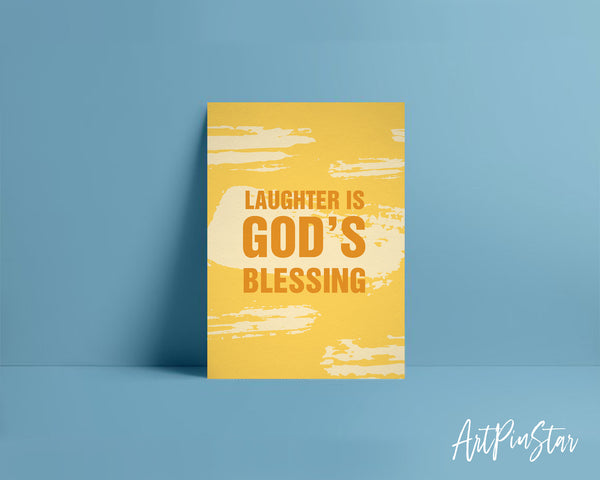 Laughter is God's blessing Bible Verse Customized Greeting Card