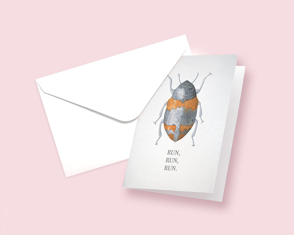 Run Run Run Insect Animal Greeting Cards