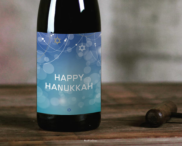 Happy Hanukkah Holiday Customizable Label