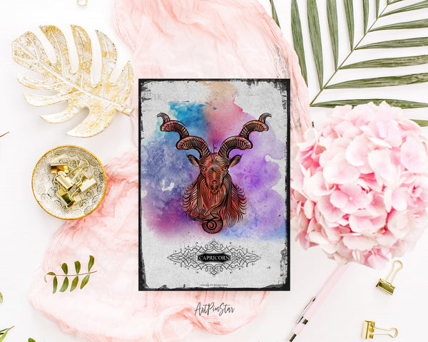 Horoscope Capricorn Prediction Yearly  Astrology Art Customized Gift Cards