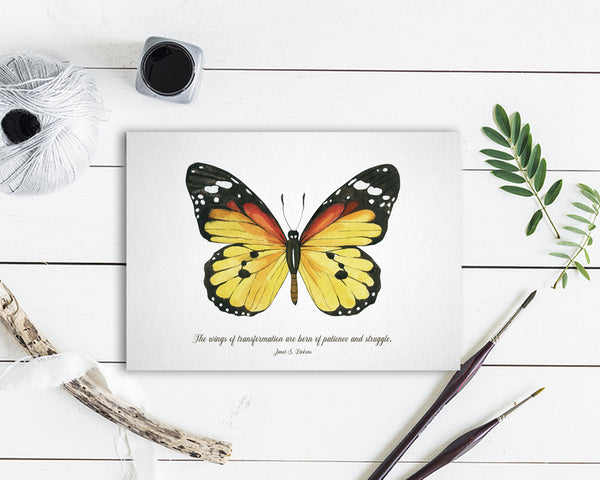 The wings of transformation are born of patience Janet Dickens Butterfly Animal Greeting Cards